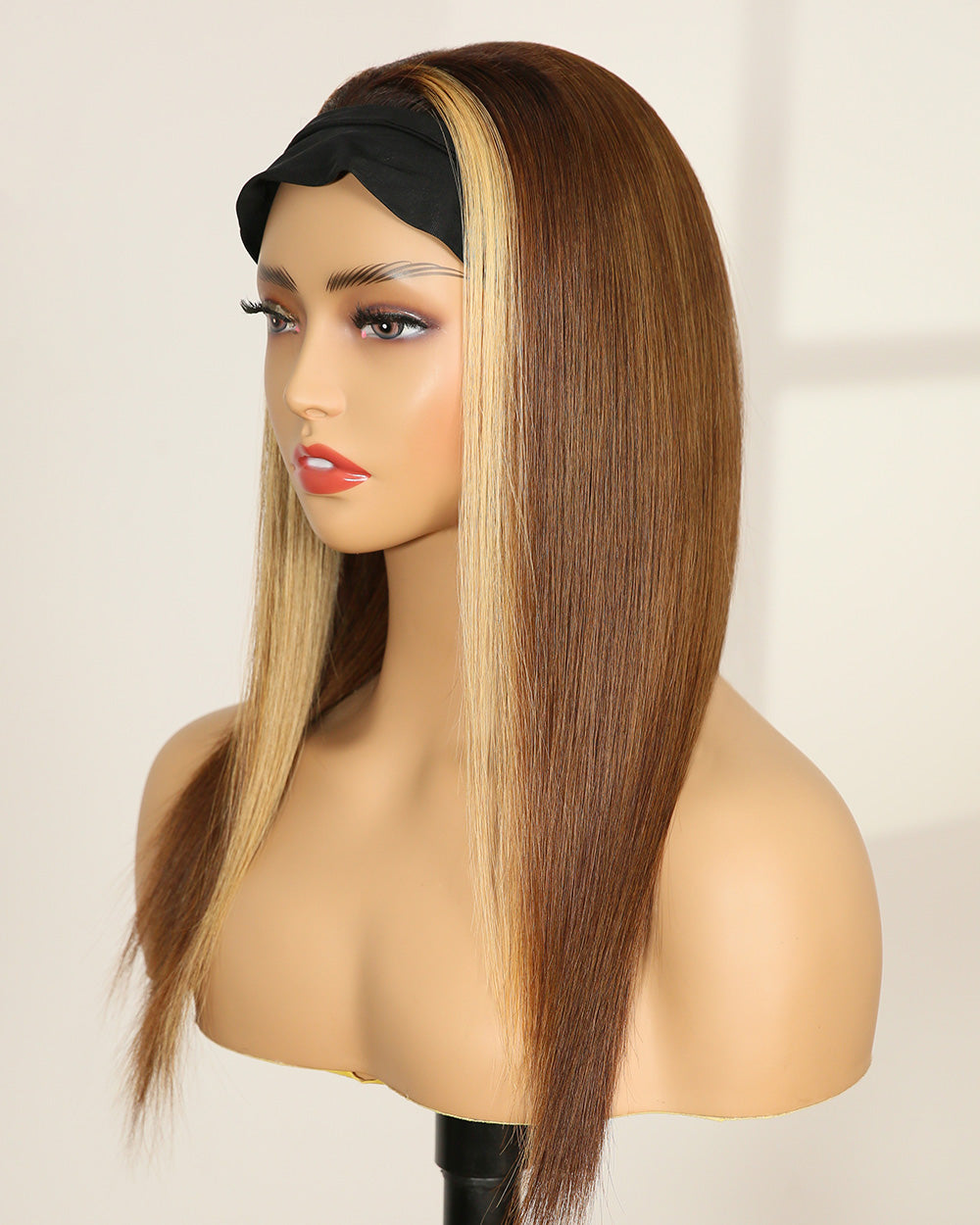 Clearance | 18 Inches Blonde Highlight Headband Wig - RHY-12